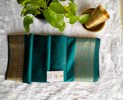 Green Banarasi katan silk saree