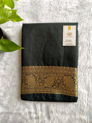 Black Banarasi Warm Silk saree