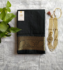 Black Banarasi Warm Silk saree