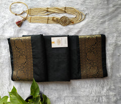 Black Banarasi Warm Silk saree