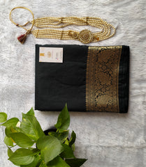 Black Banarasi Warm Silk saree