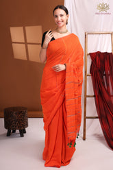 Handloom Khadi Cotton Orange
