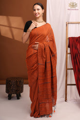 Khadi Cotton Dark Orange