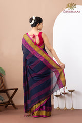 Handloom Pure Cotton Nevy Blue