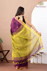Handloom Pure Cotton Purple