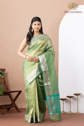 Handloom Pure Cotton Green