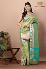 Handloom Pure Cotton Green