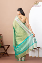 Handloom Pure Cotton Green