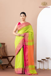 Handloom Pure Cotton Green