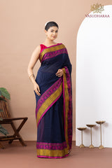 Handloom Pure Cotton Nevy Blue