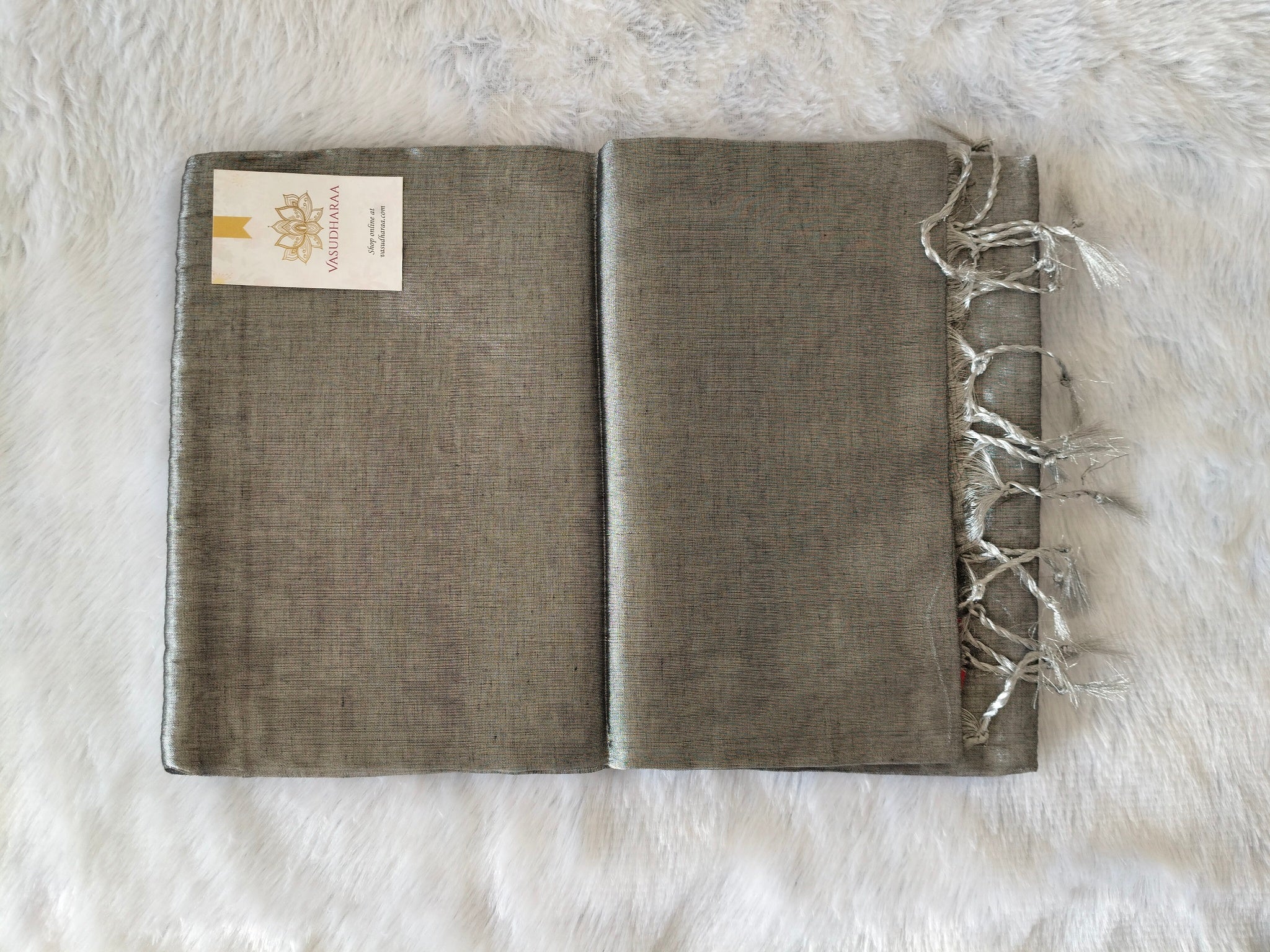 Tissue cotton Grey silver