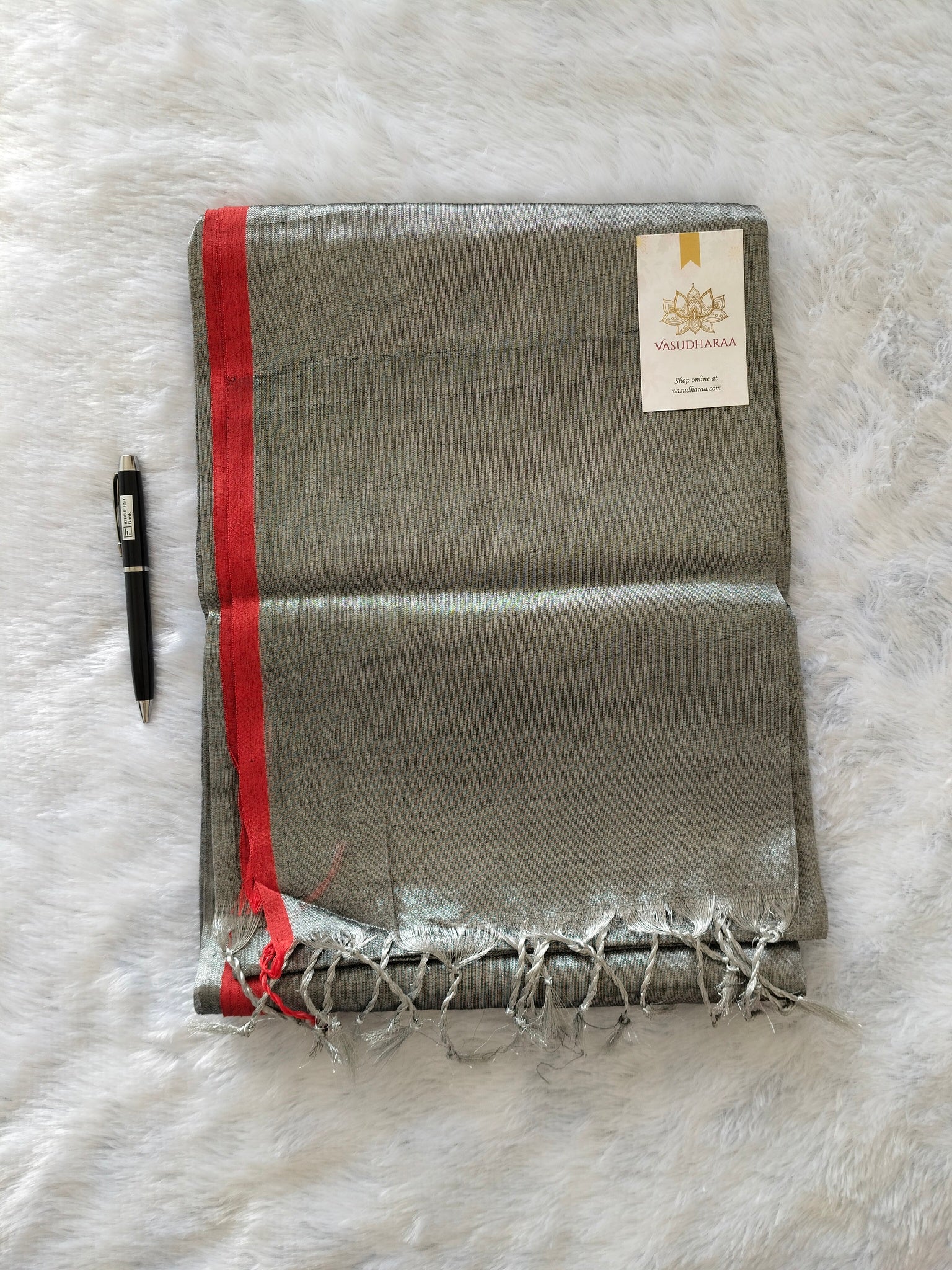 Tissue cotton Grey silver