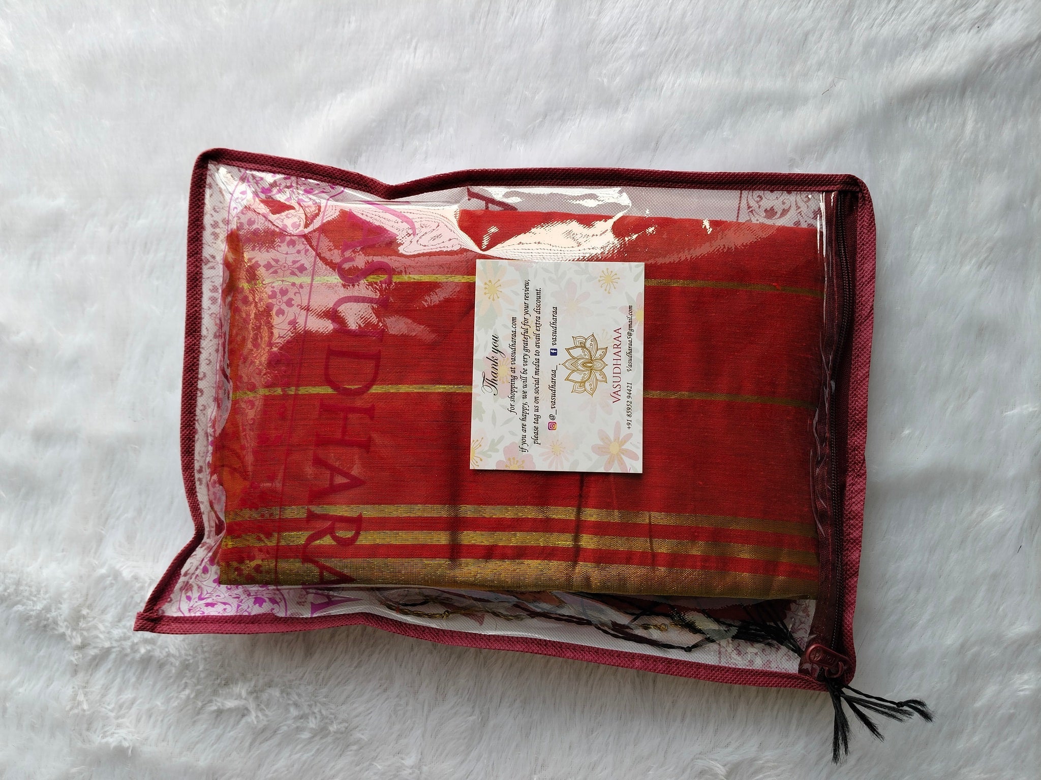 Maheshwari Silk, Red