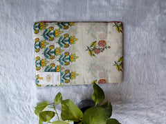 White print Mul mul cotton