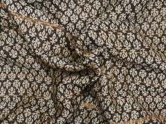 Hand block printed chanderi silk Babru print saree