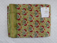 Hand block printed chanderi silk Rapid print saree