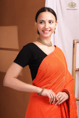 Handloom Khadi Cotton Orange