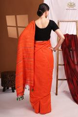 Handloom Khadi Cotton Orange