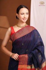 Maheshwari cotton Silk Blue