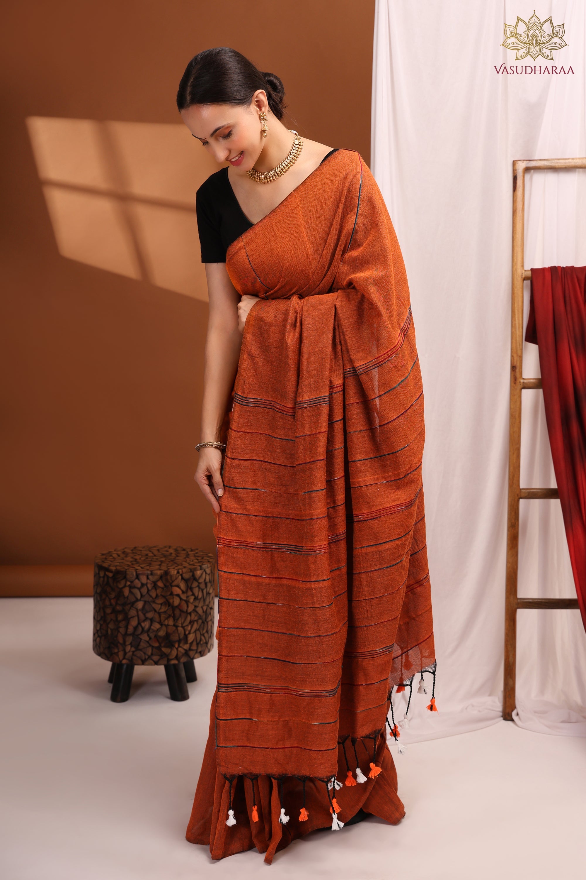 Khadi Cotton Dark Orange