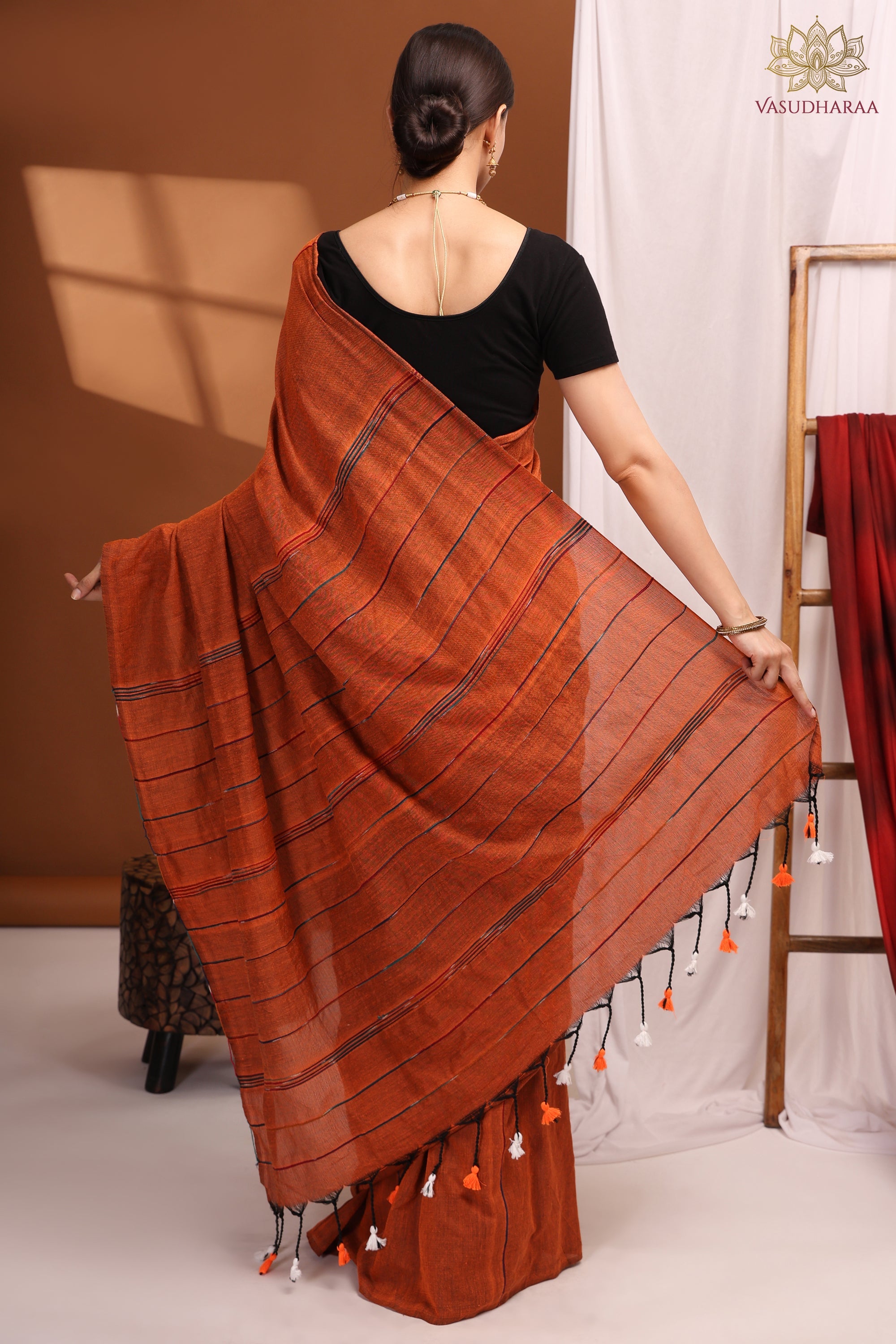 Khadi Cotton Dark Orange