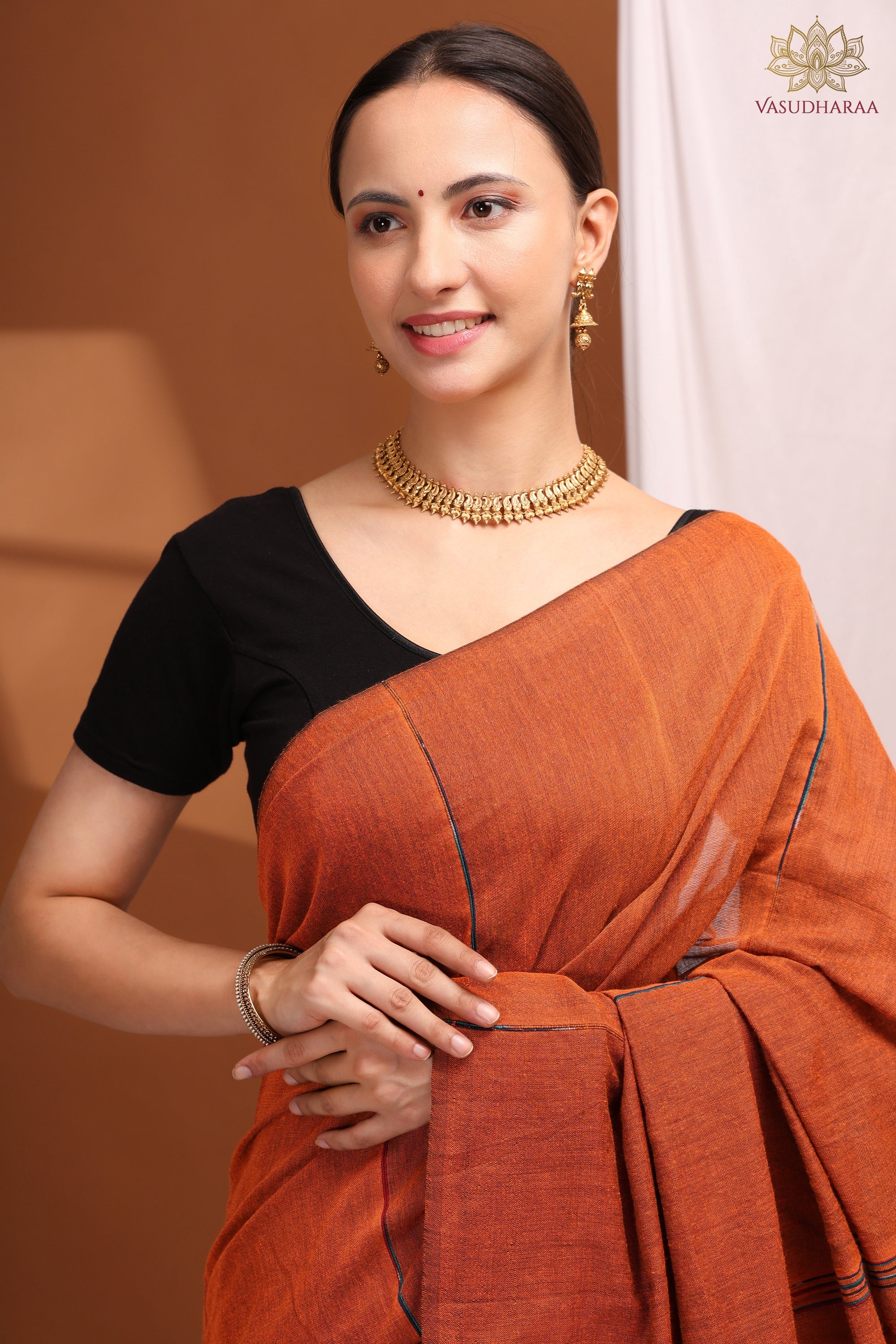 Khadi Cotton Dark Orange