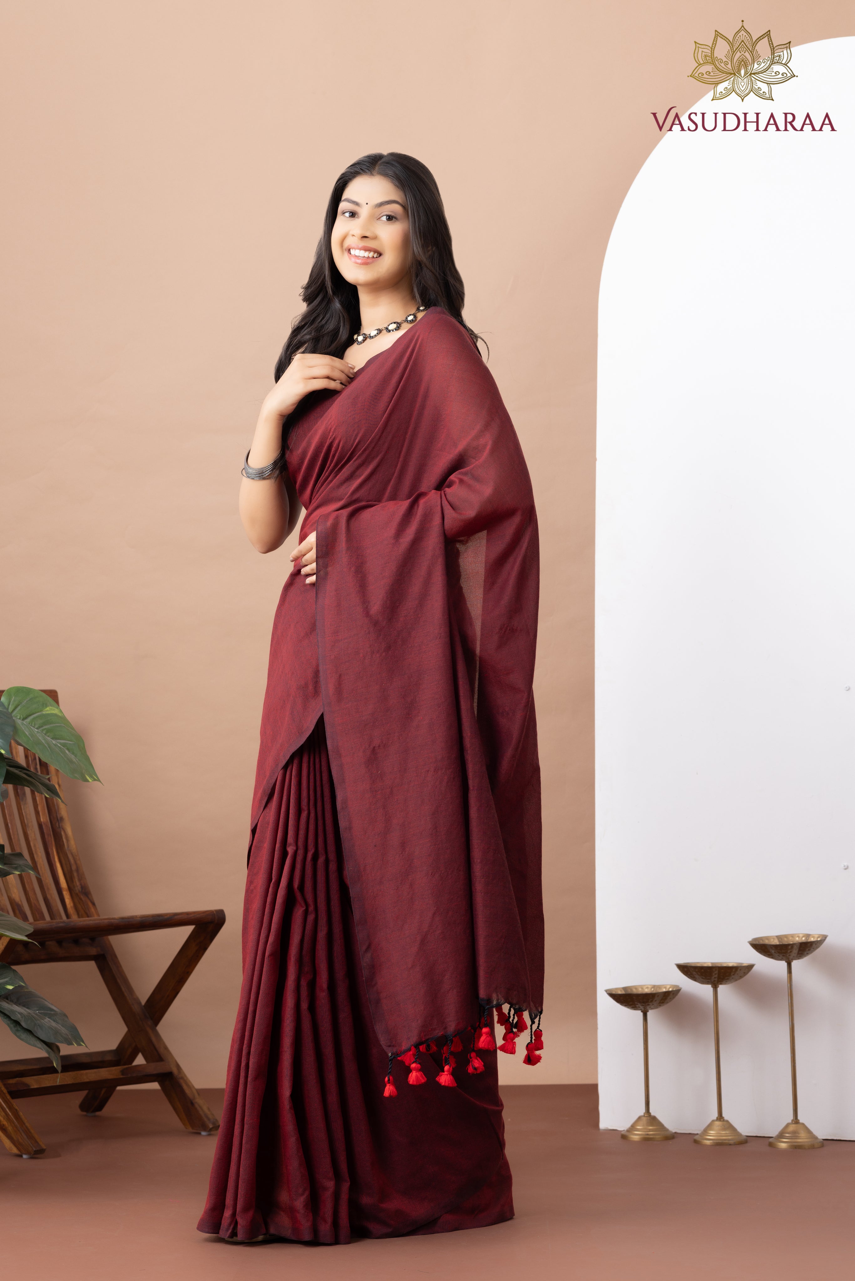 Handloom Pure Cotton Nevy Brown