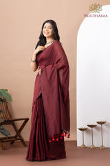 Handloom Pure Cotton Nevy Brown
