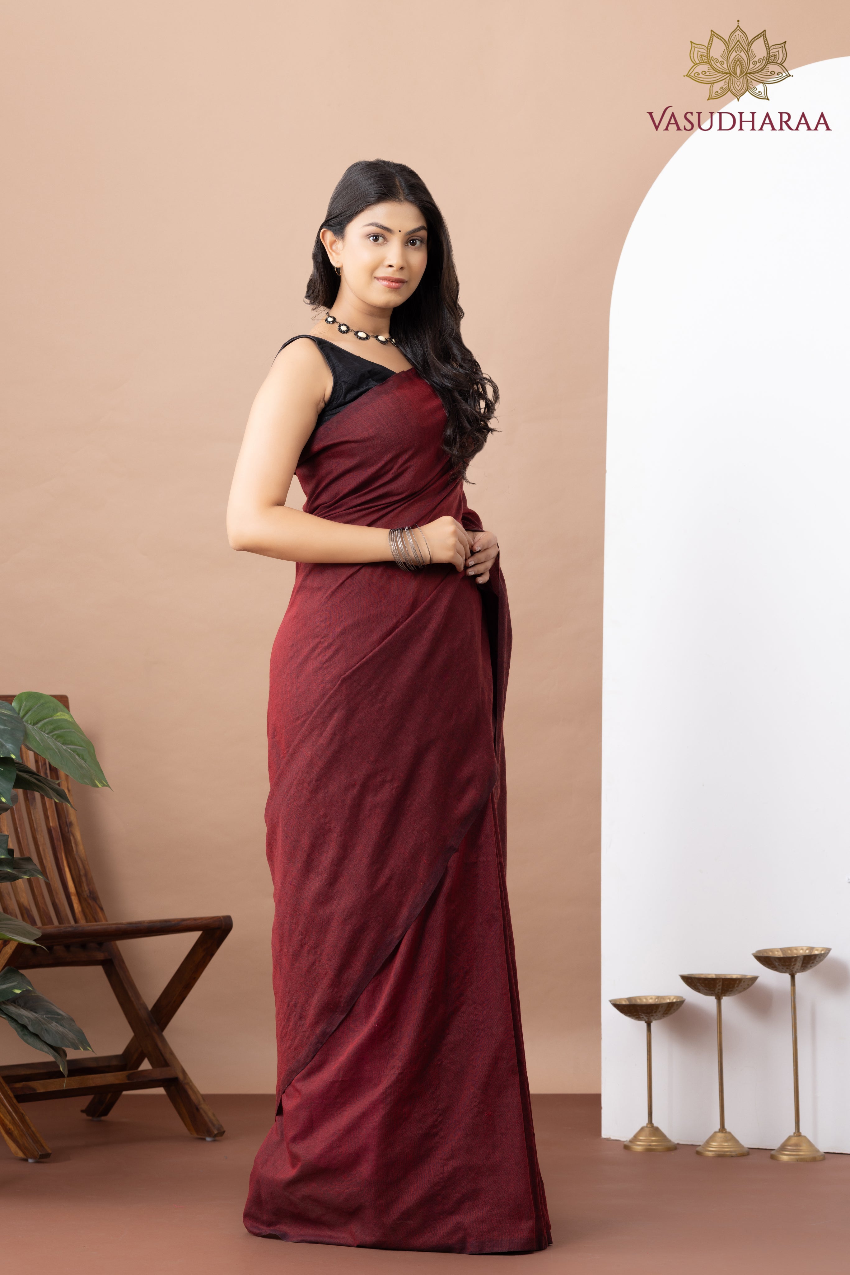 Handloom Pure Cotton Nevy Brown