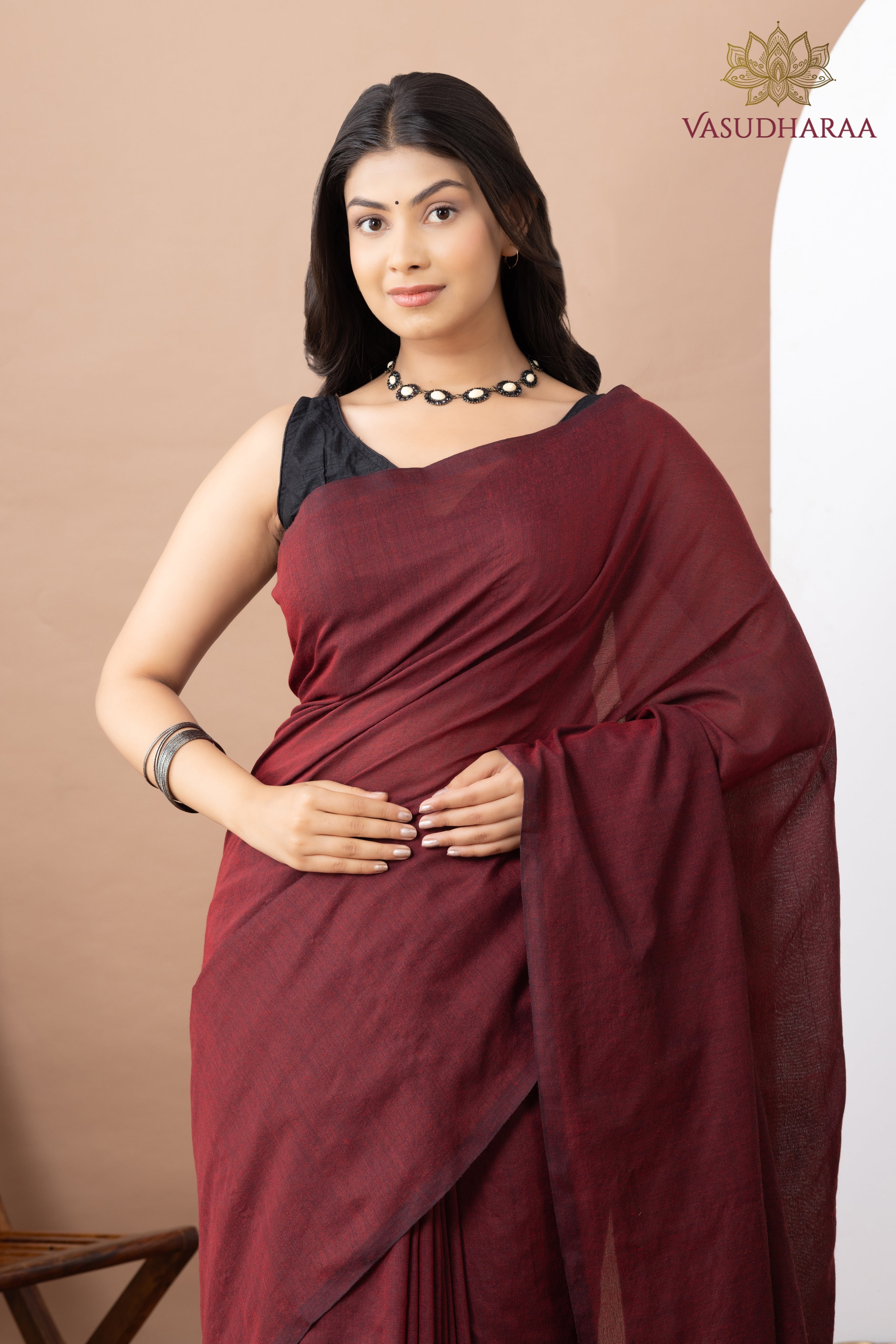 Handloom Pure Cotton Nevy Brown