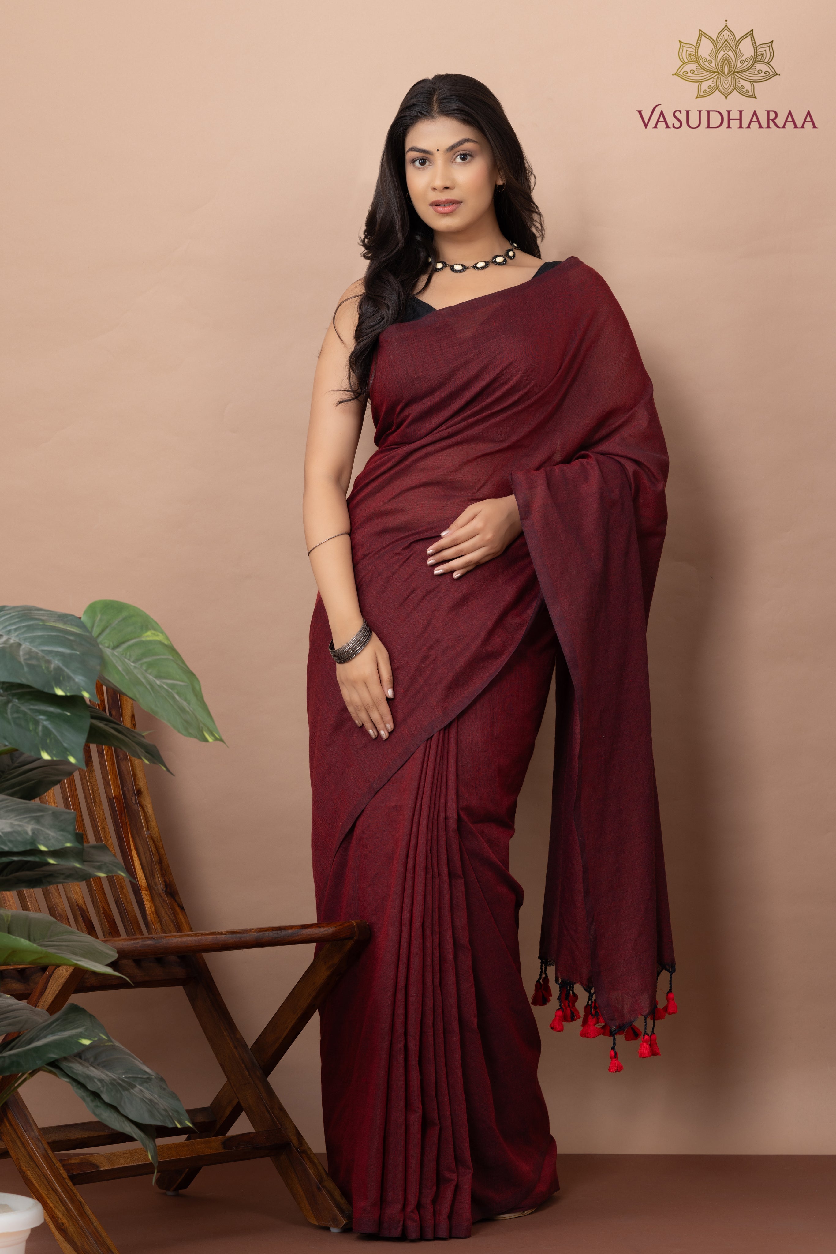 Handloom Pure Cotton Nevy Brown