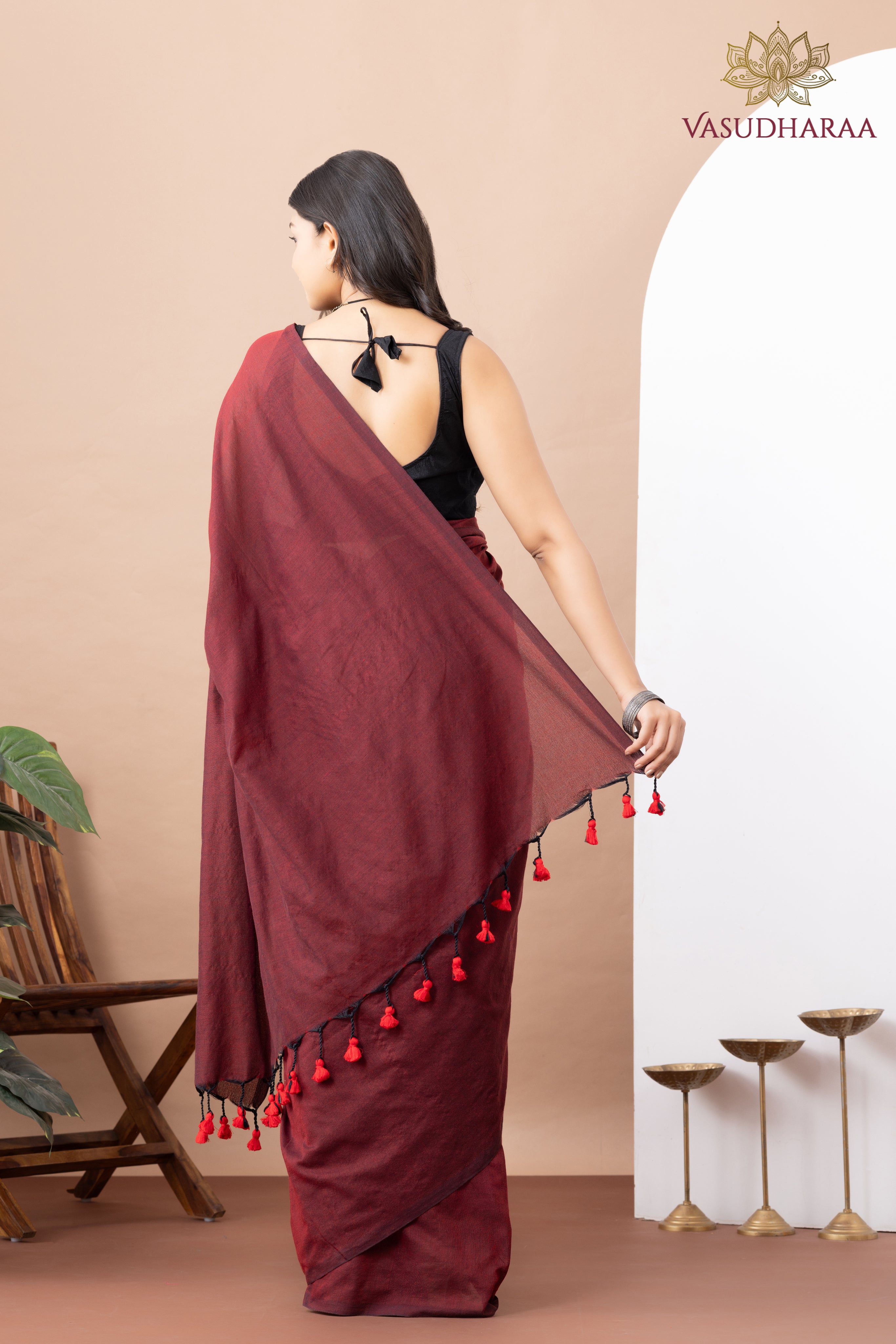 Handloom Pure Cotton Nevy Brown