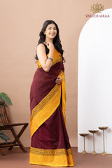 Handloom Pure Cotton Maroom
