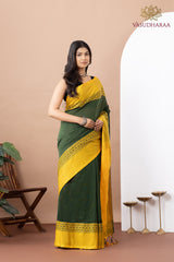Handloom Pure Cotton Green