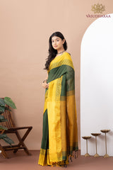 Handloom Pure Cotton Green