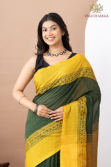 Handloom Pure Cotton Green