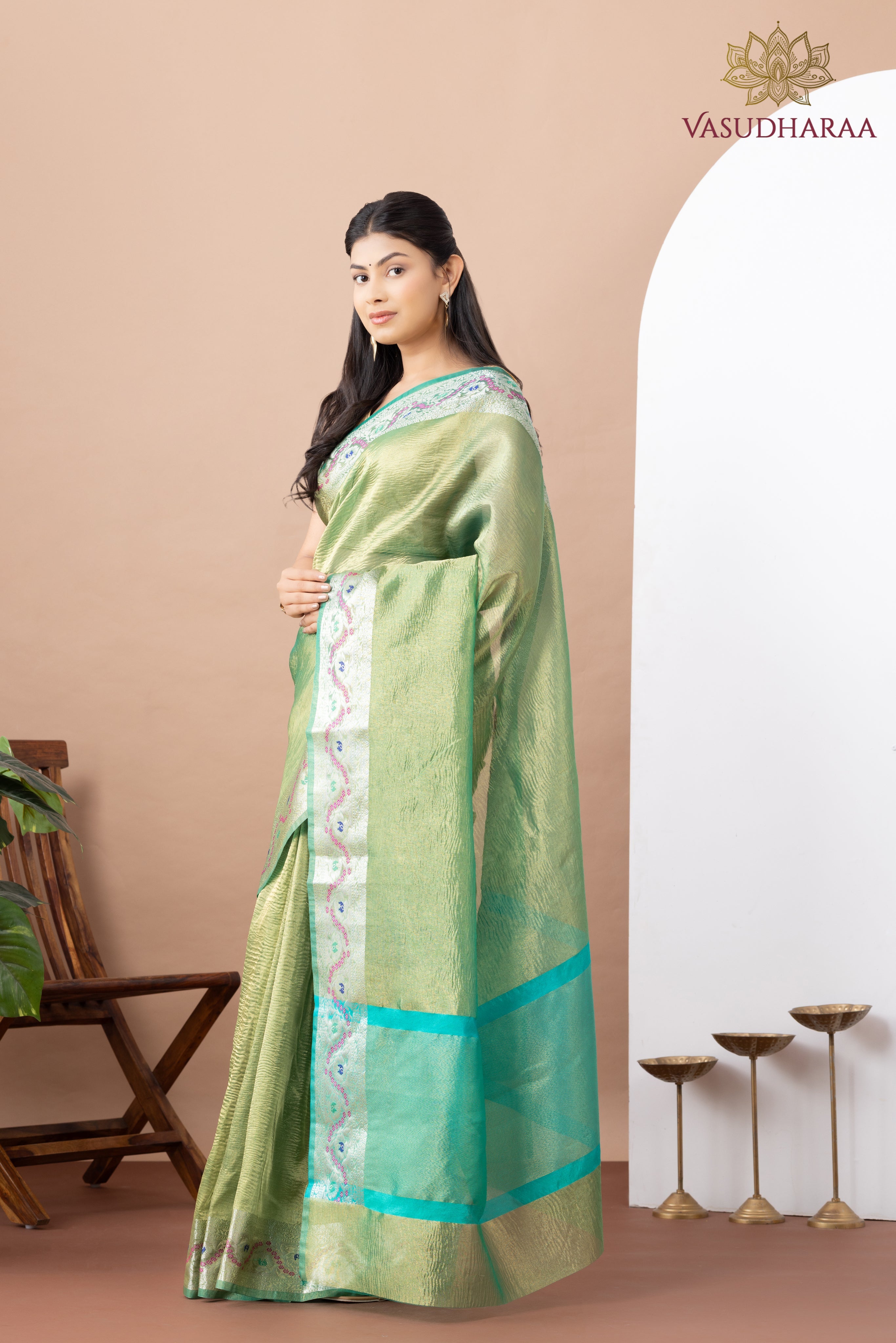 Handloom Pure Cotton Green