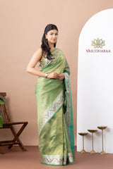 Handloom Pure Cotton Green