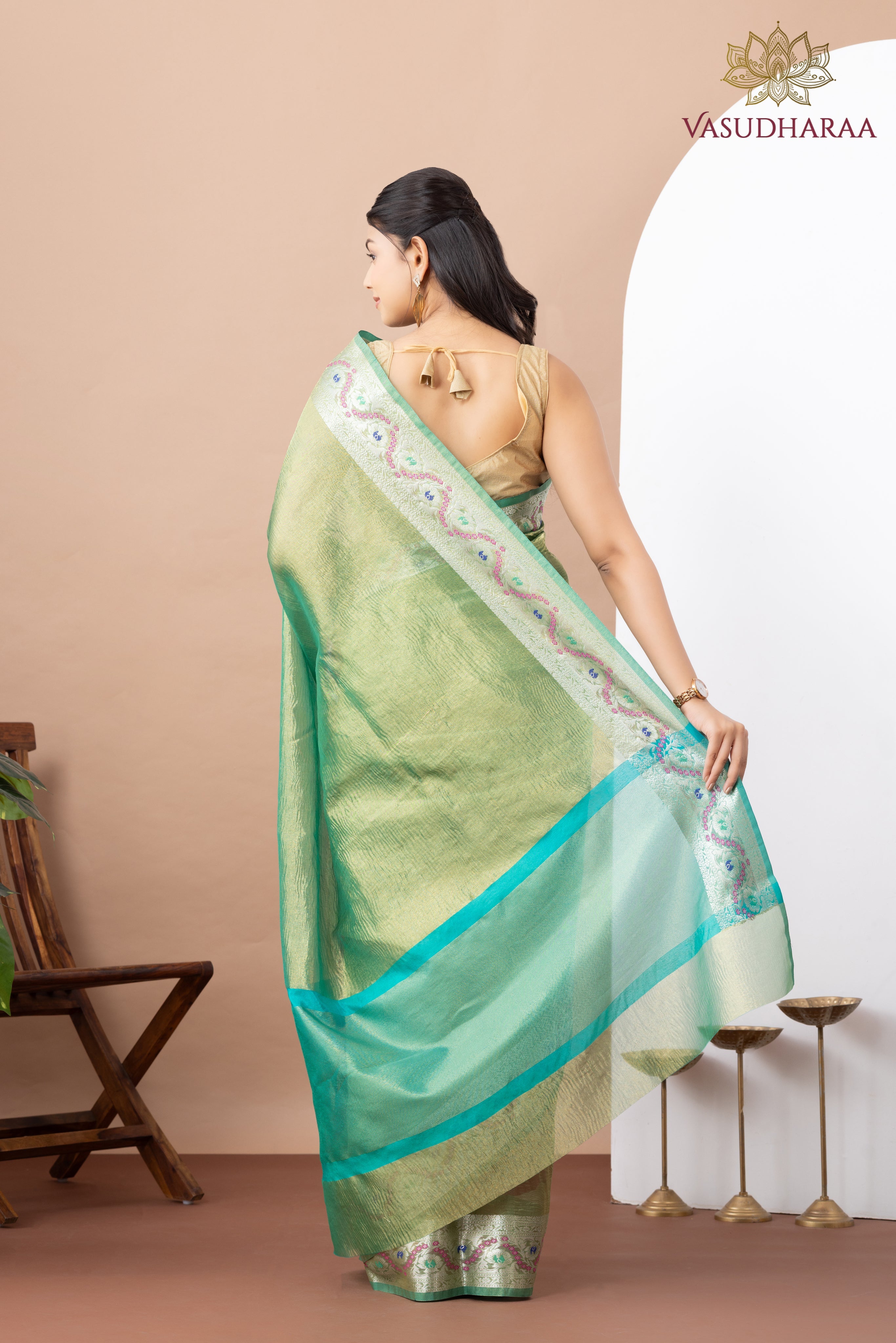 Handloom Pure Cotton Green