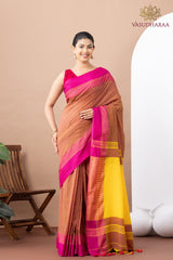 Handloom Pure Cotton Light Brown