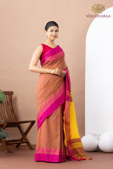 Handloom Pure Cotton Light Brown