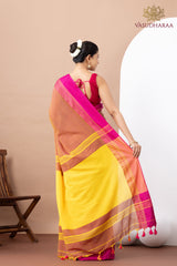 Handloom Pure Cotton Light Brown