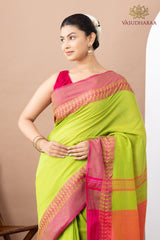 Handloom Pure Cotton Green