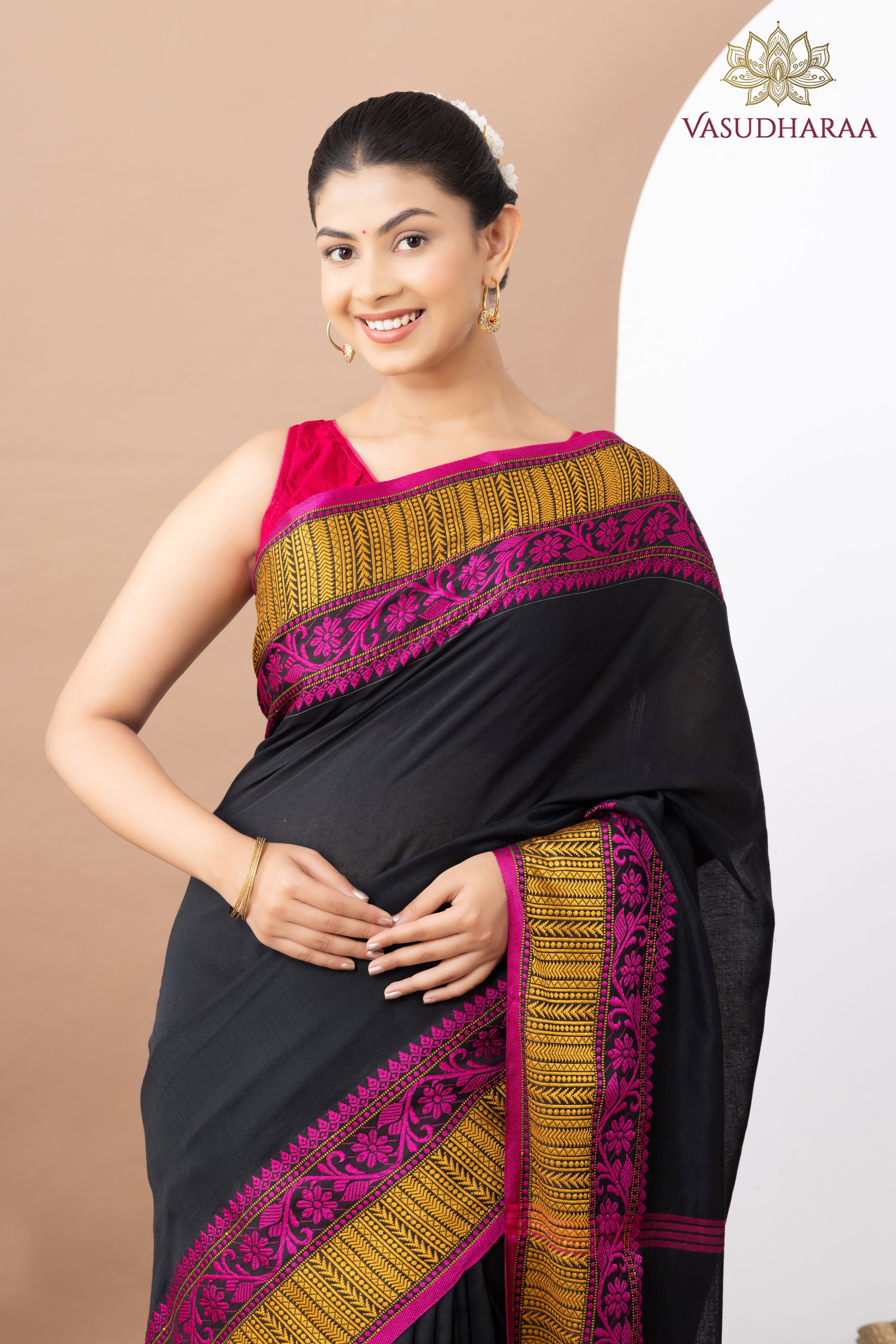 Handloom Pure Cotton Black