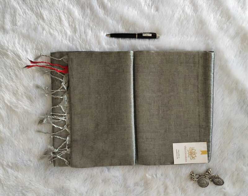 Tissue cotton Grey silver