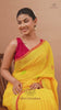 Handloom Pure Cotton Yellow Pink
