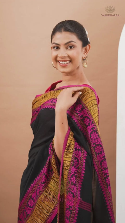 Handloom Pure Cotton Black
