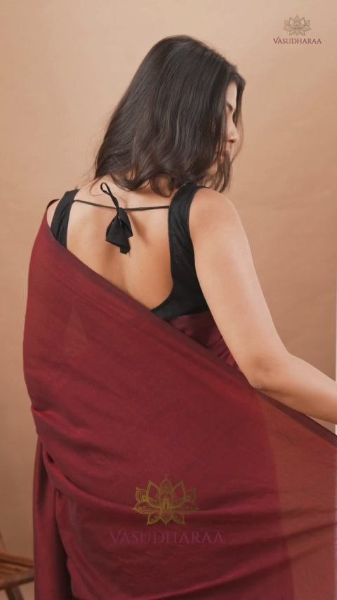Handloom Pure Cotton Nevy Brown