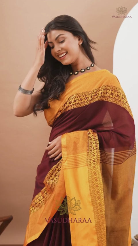 Handloom Pure Cotton Maroom